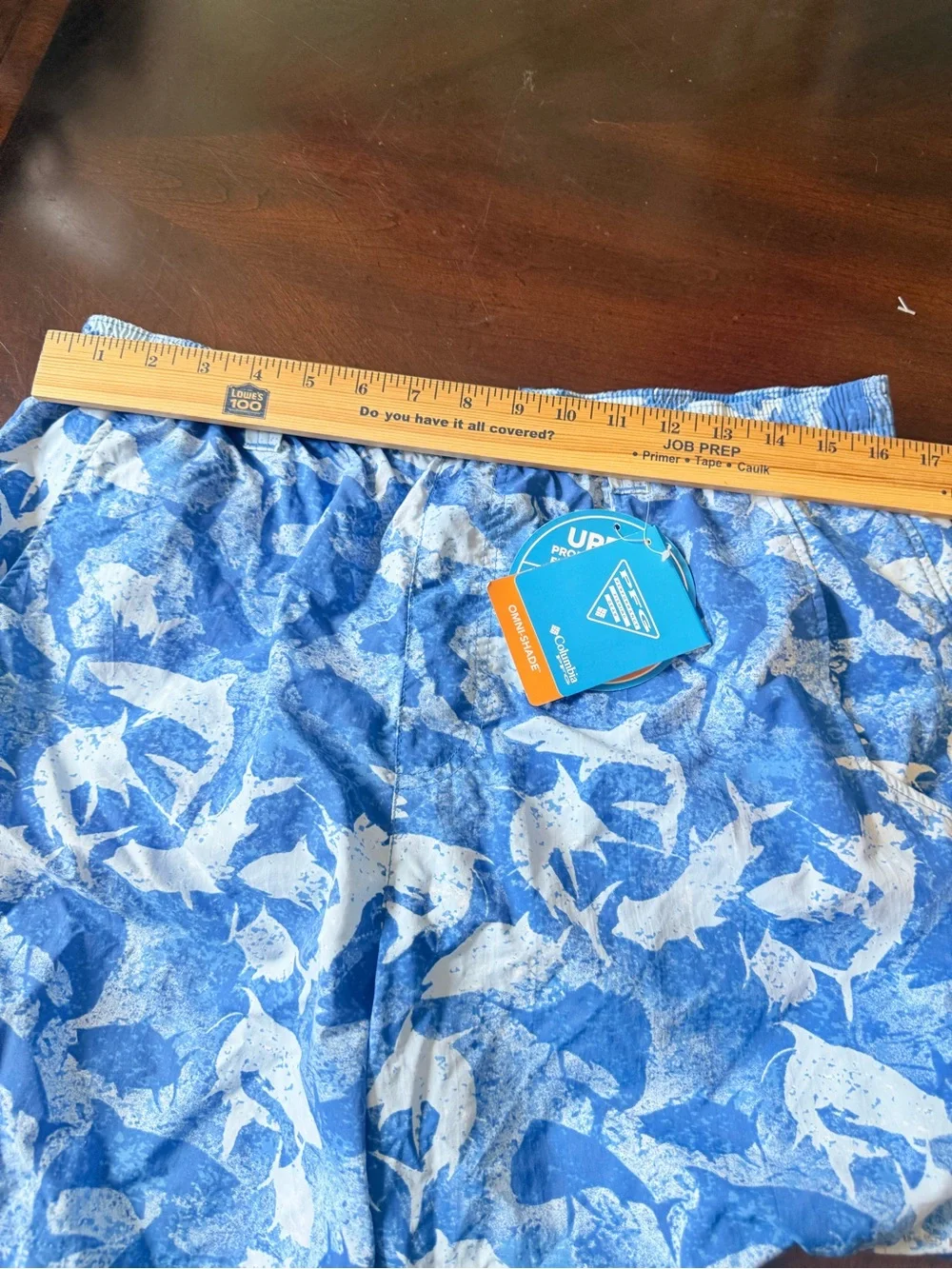 NEW Columbia PFG Omni Shade Blue Swordfish Swim Trunks Size Large 6
